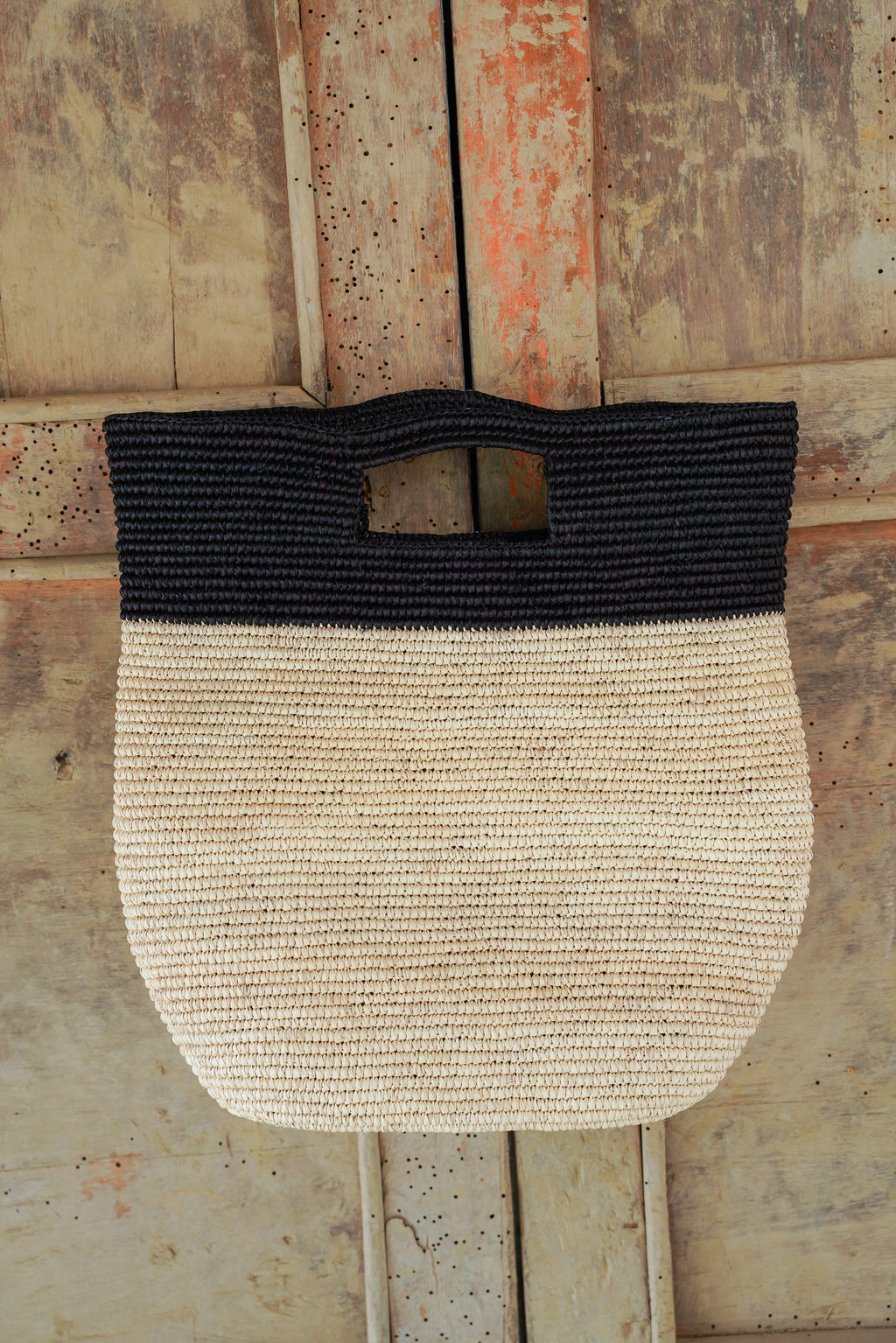 Black&White Toquilla Straw Bag