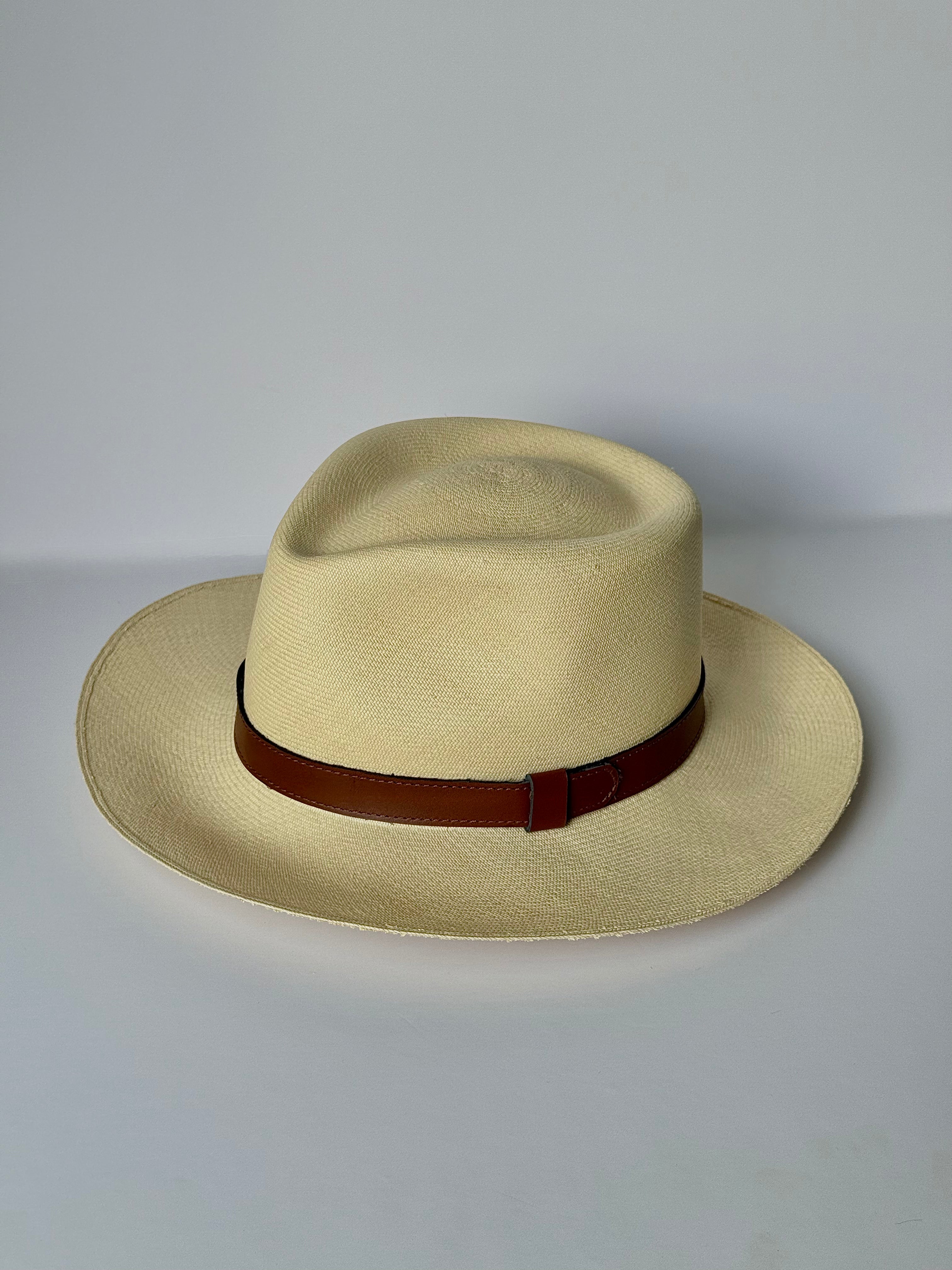 DIOREY   | ULTRAFINO NATURAL TEARDROP PANAMA HAT | Montecristi Quality