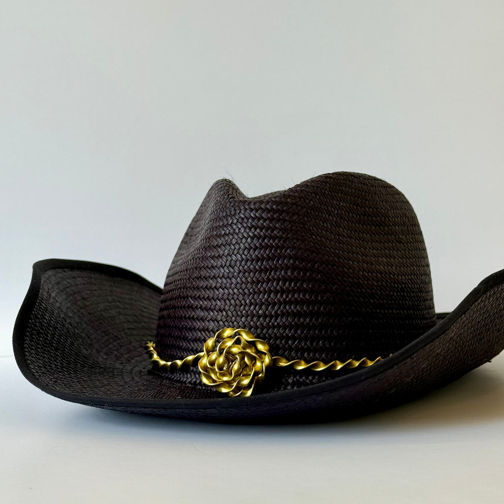 Cowboy Black Toquilla Straw Hat