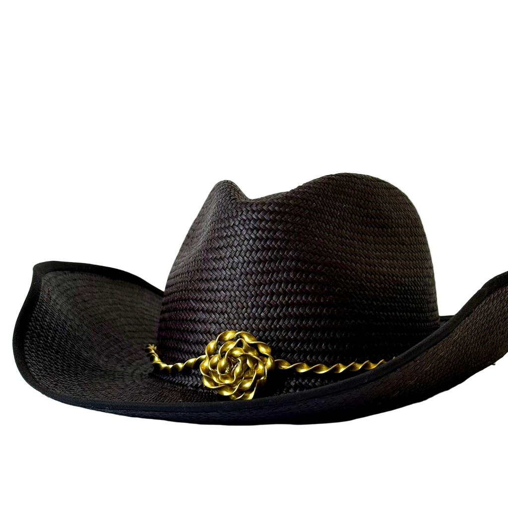 Cowboy Black Toquilla Straw Hat