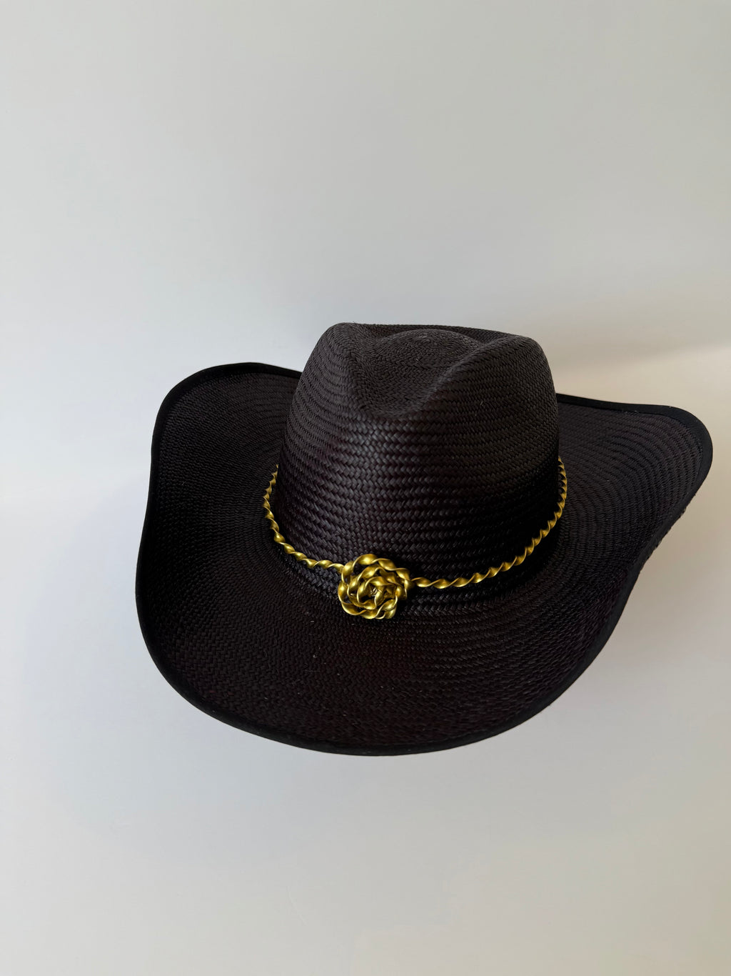 Cowboy Black Toquilla Straw Hat