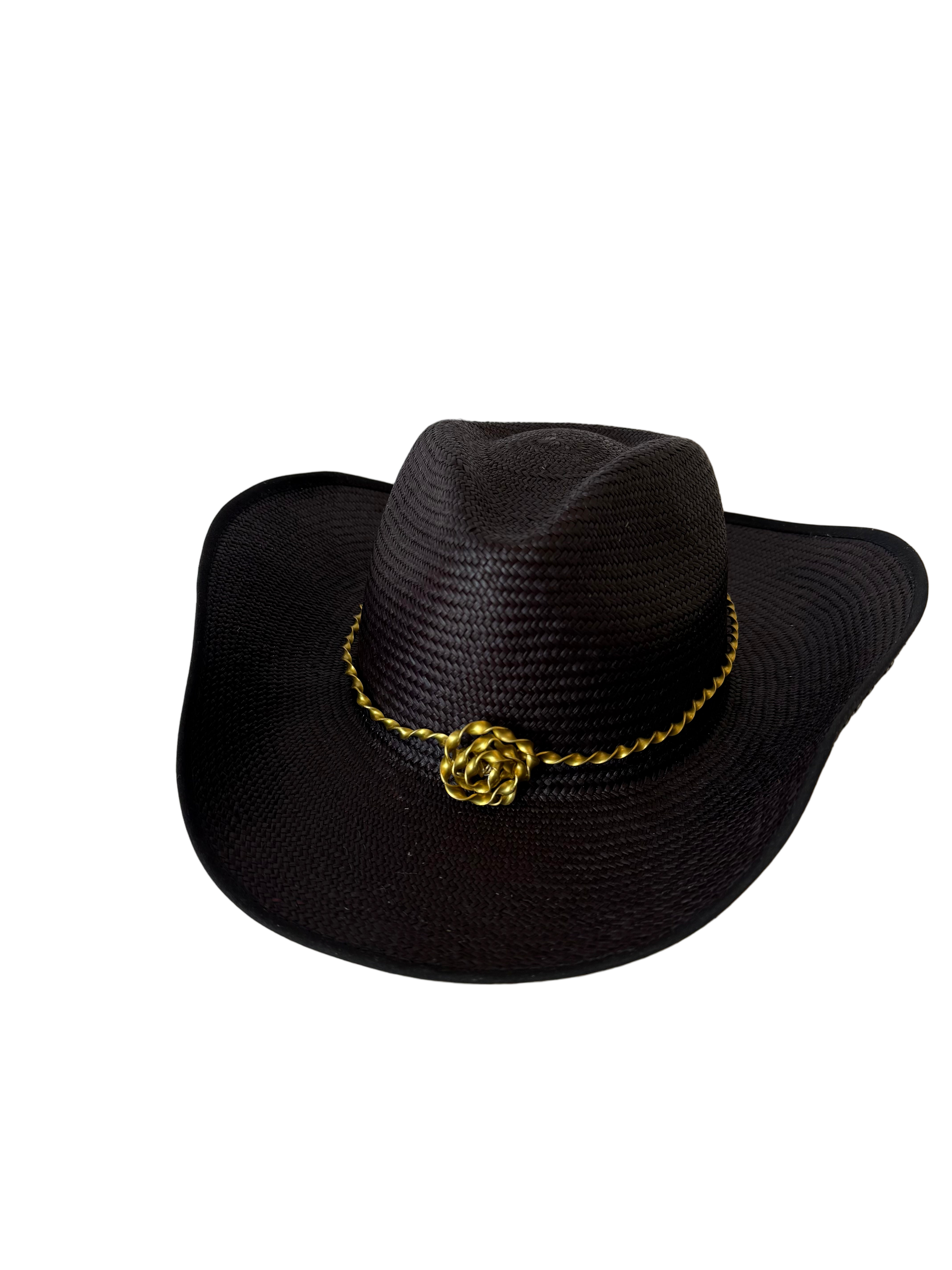 Cowboy Black Toquilla Straw Hat