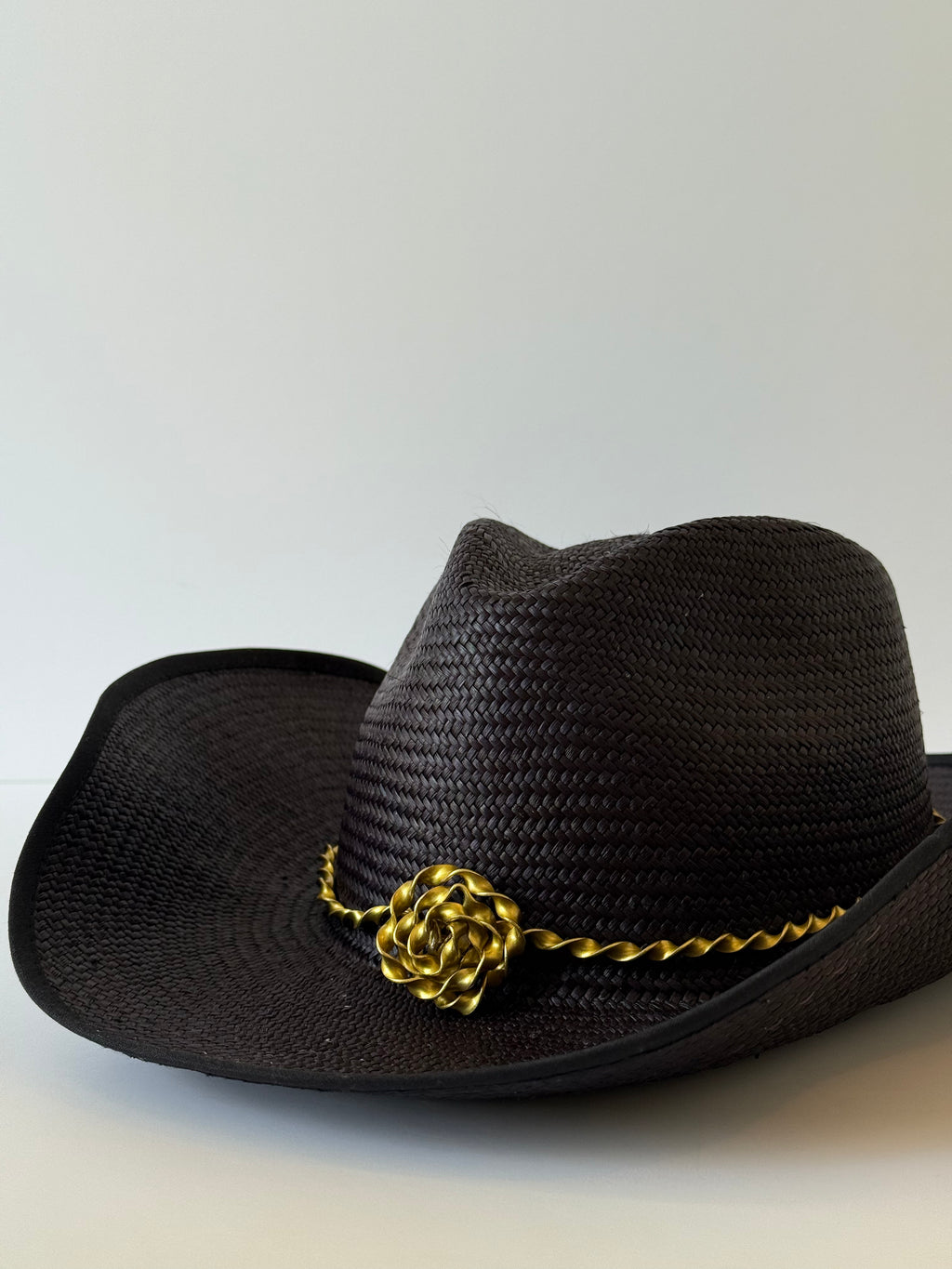 Cowboy Black Toquilla Straw Hat