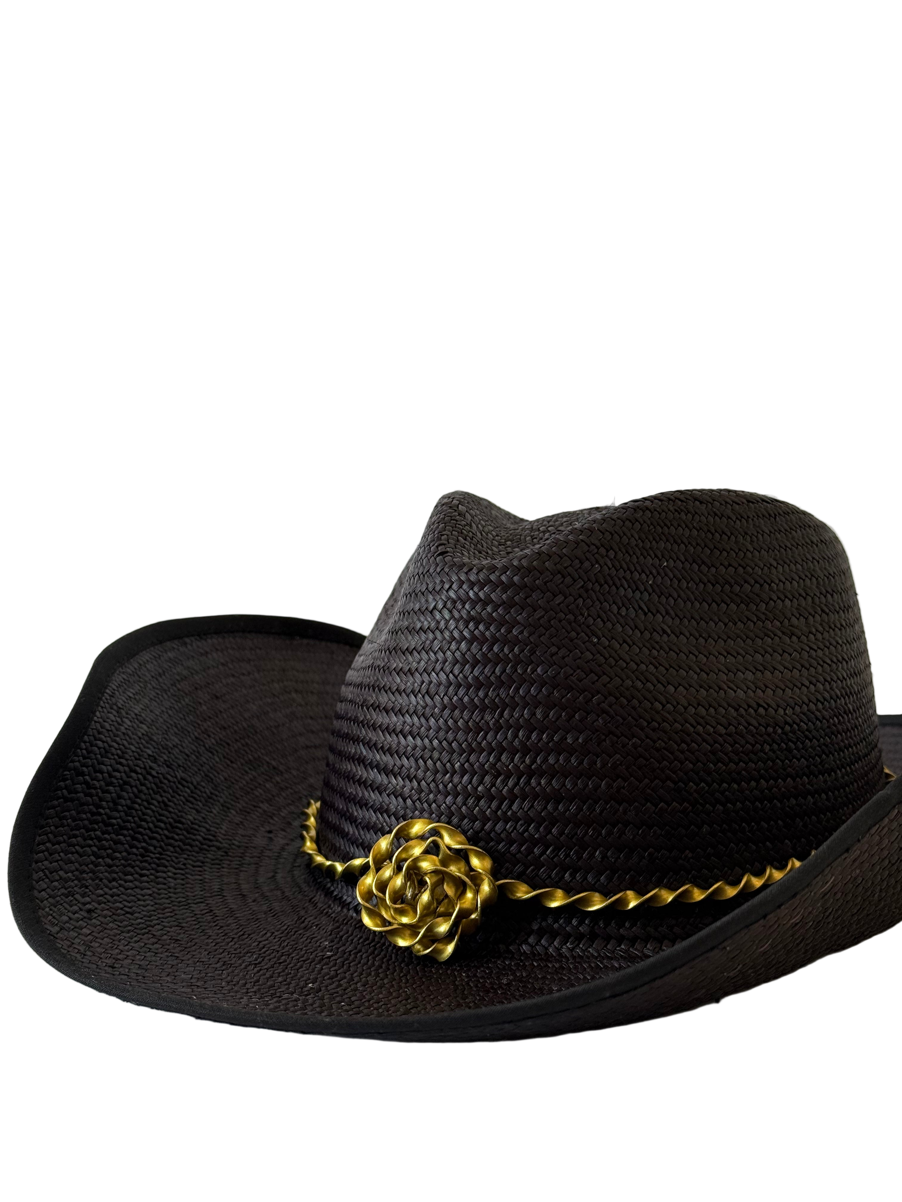 Cowboy Black Toquilla Straw Hat