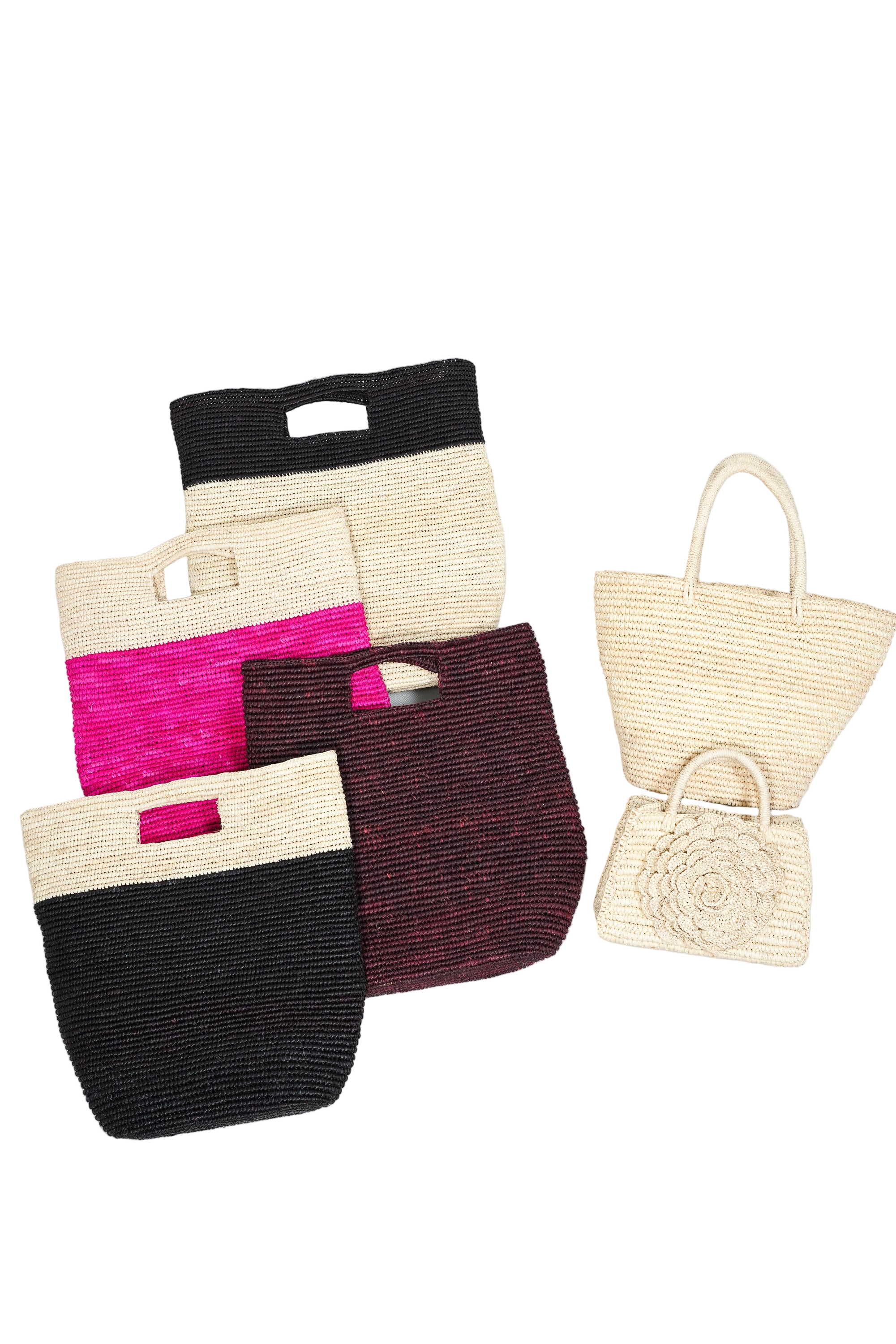 Pink Toquilla Straw Bag