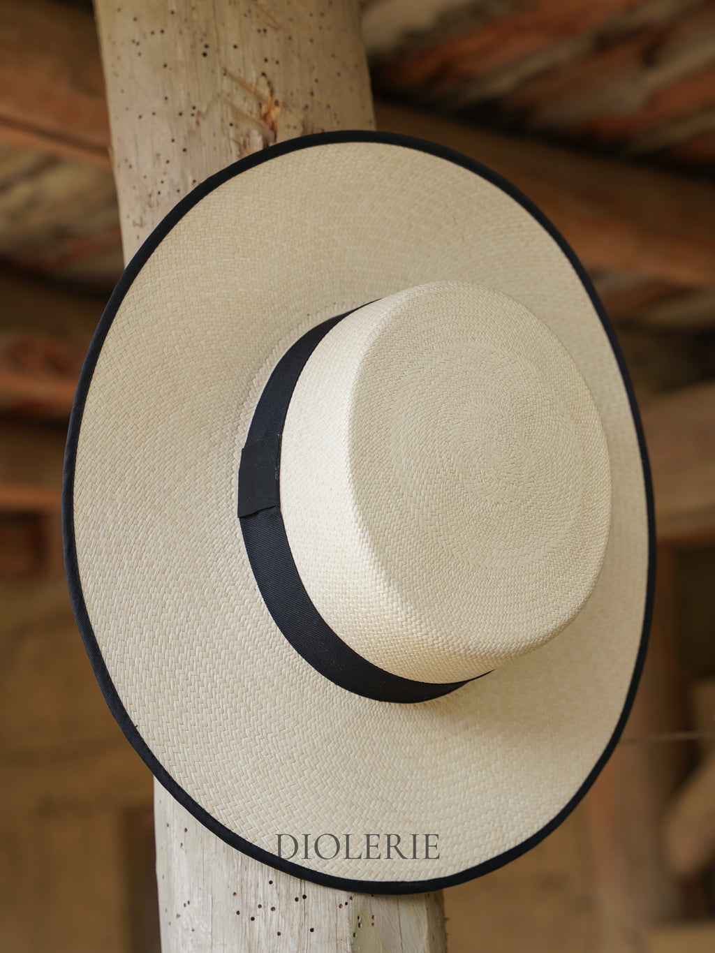 Panama Hat- Italiano Black  Desing