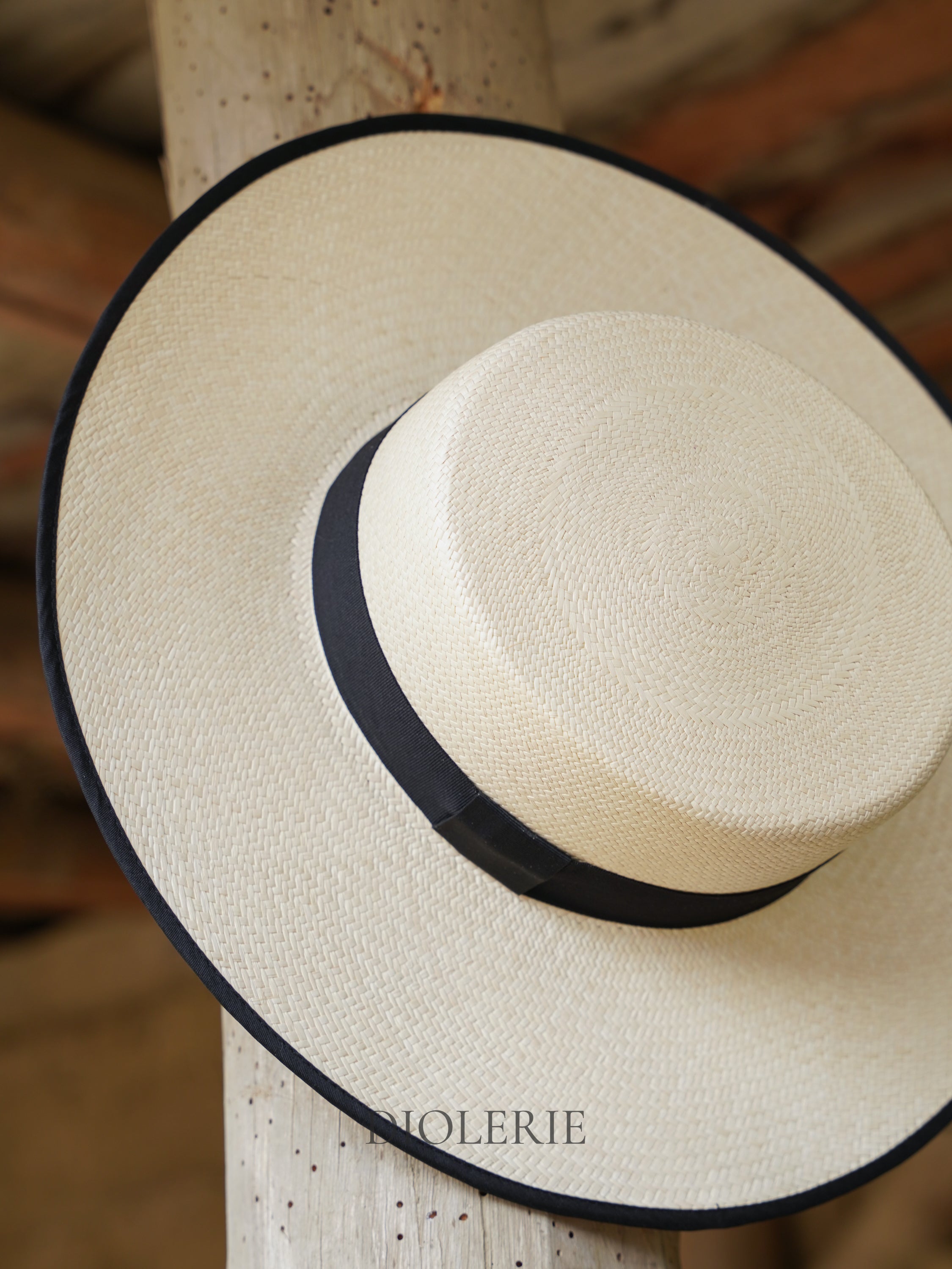 Panama Hat- Italiano Black  Desing