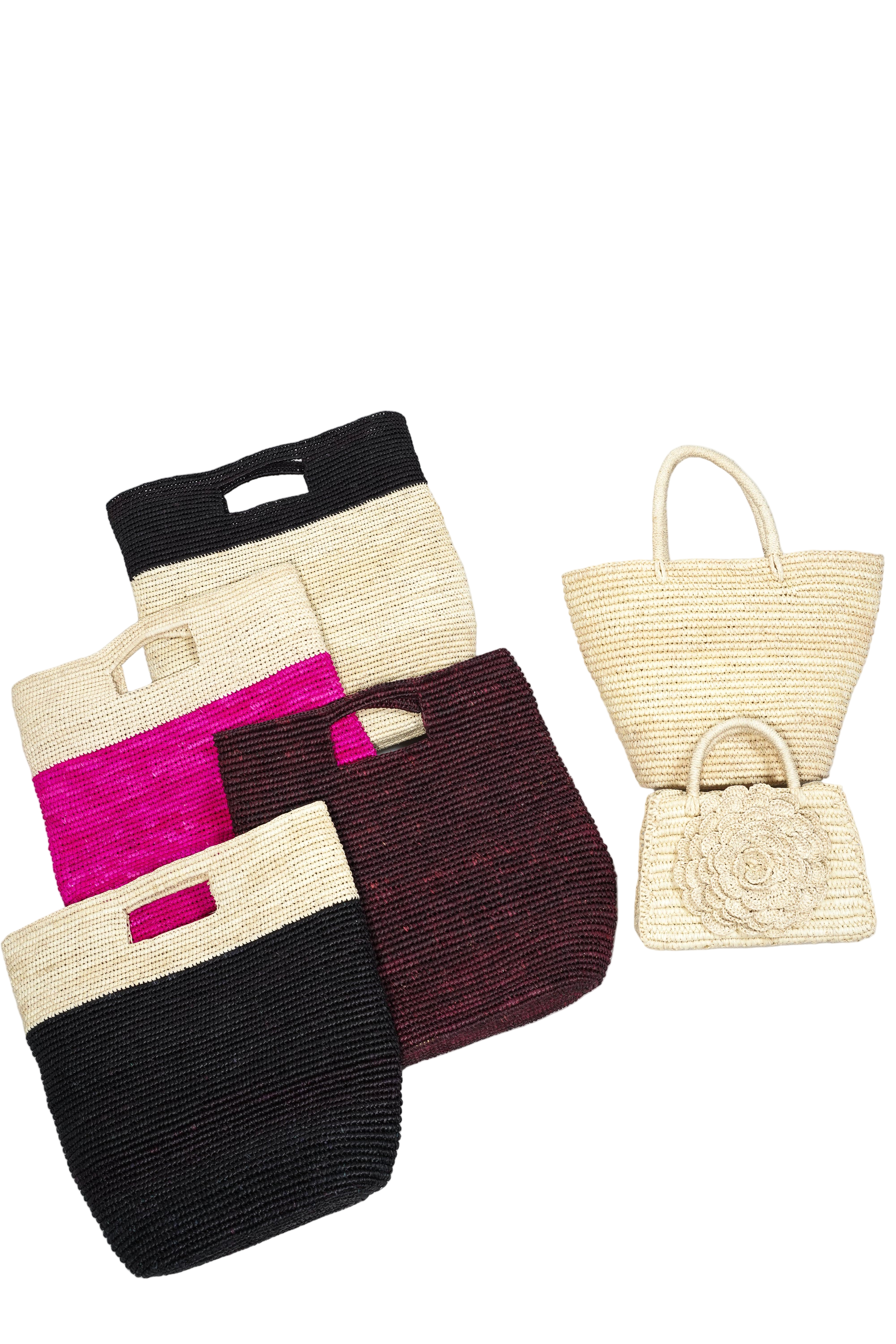 Black&White Toquilla Straw Bag