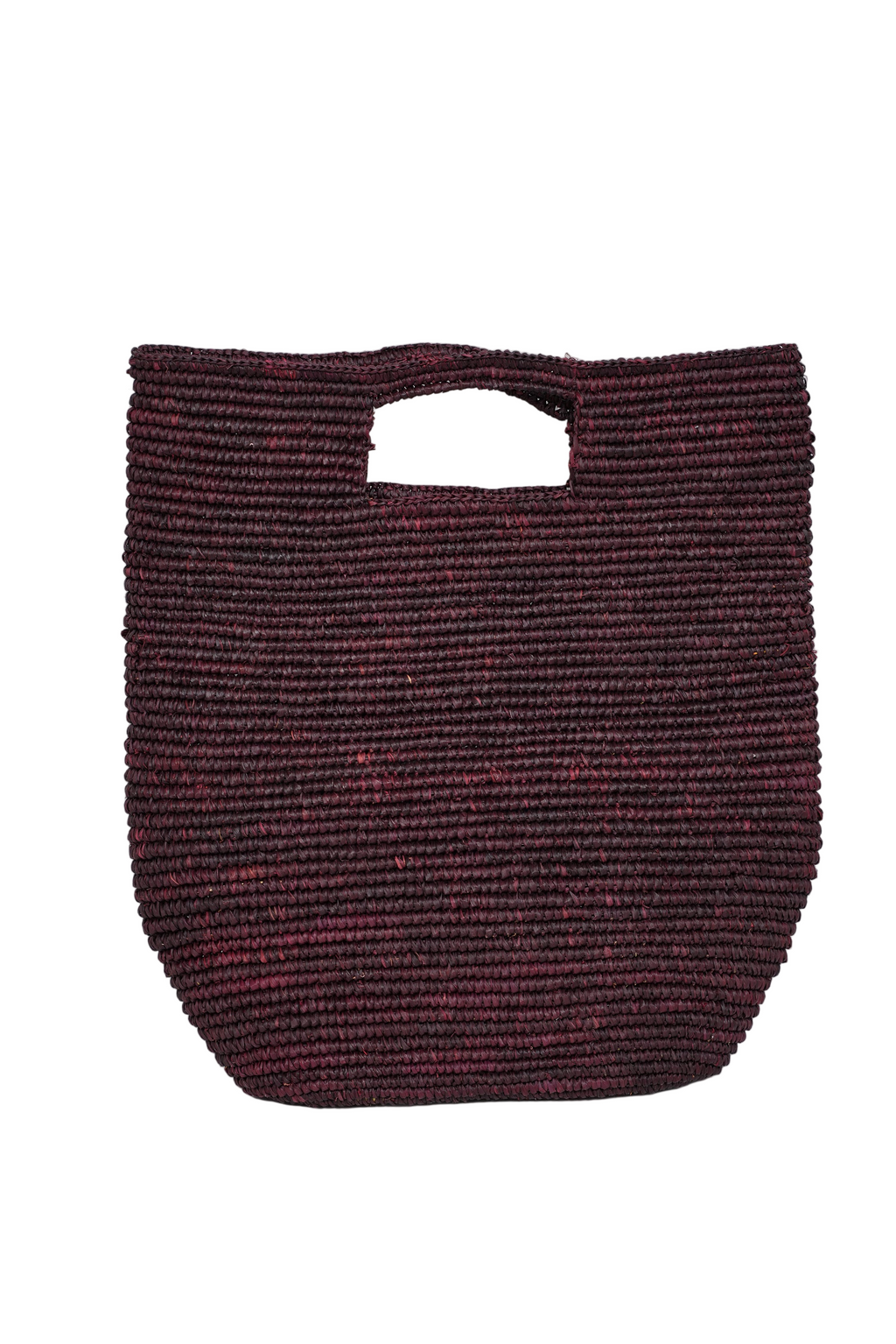 Burgundy Toquilla Straw Bag