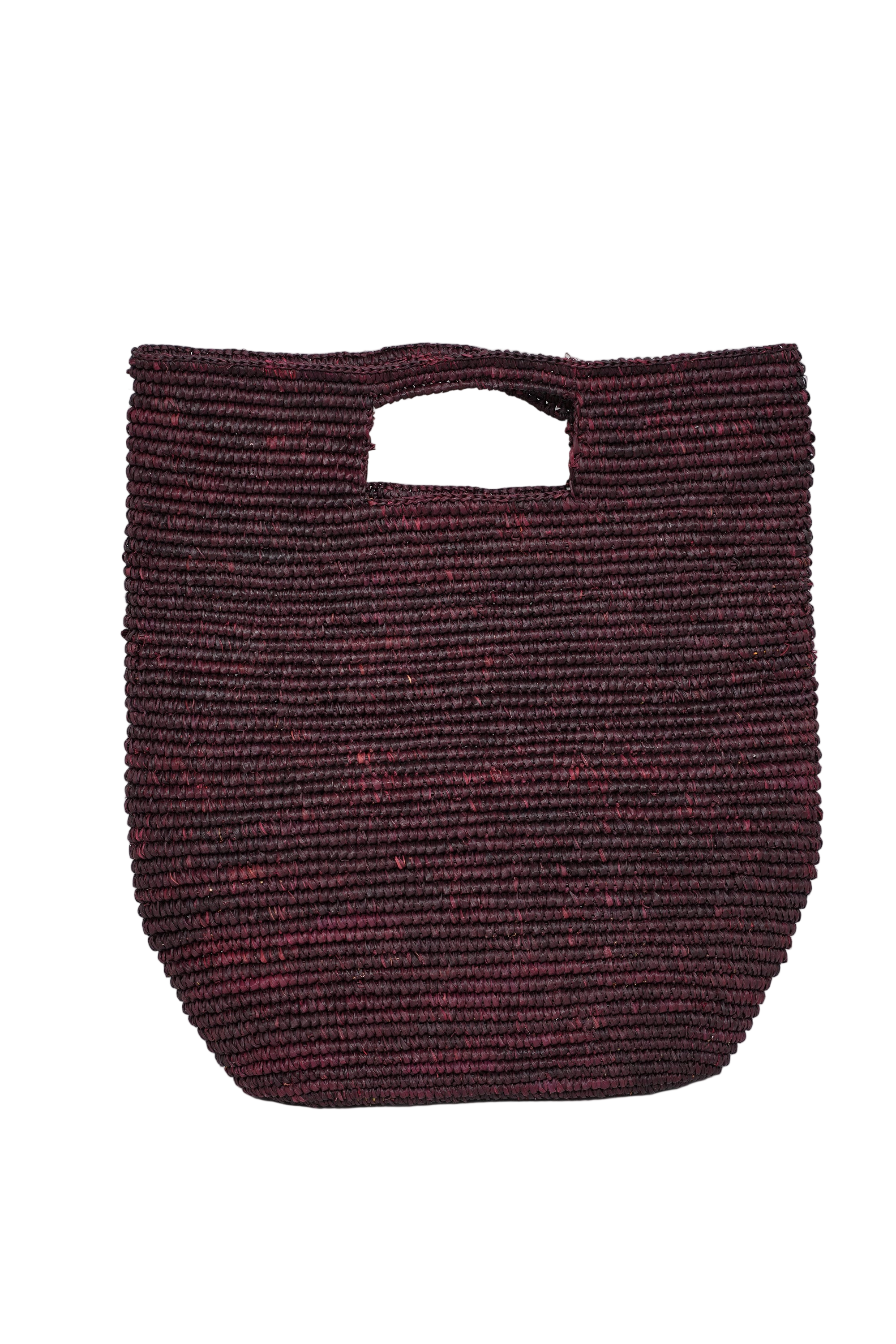 Burgundy Toquilla Straw Bag